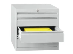 ladekast HxBxD 600x715x600mm 4laden slot RAL7035 front RAL6011
