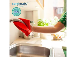 Sanimaid Microvezeldoeken Antibacterieel Set Blauw en Rood - 3