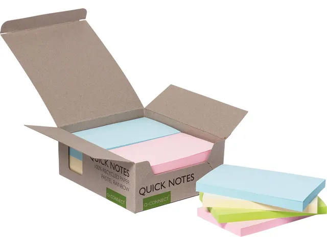 Sticky Notes Gerecycled 76x127mm 12 Stuks