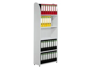 Basisveld 1900x800x325mm 5legborden 1 Zijpaneel Achterwand Lichtgrijs - 2