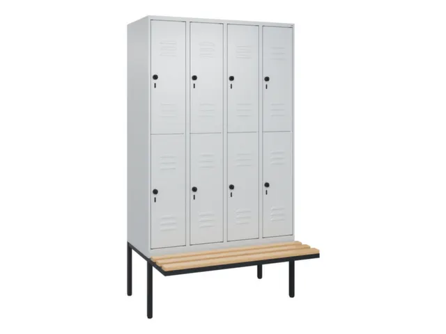 Dubbeldekse dekenkist,HxBxD 2120x1200x815mm,4x2vak.,vak B 300mm