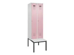locker met bank,HxBxD 2120x600x815mm,2vak,vak B 300mm,cilinderslot