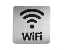 Pictogram Metaal Zilver Wifi 150x150mm