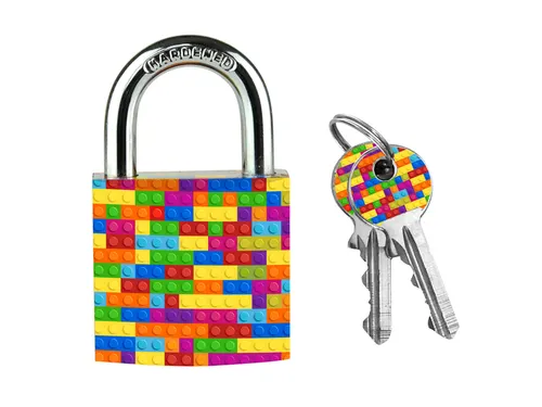 Hangslot Masterlock 30mm met 2 sleutels Assorti motief