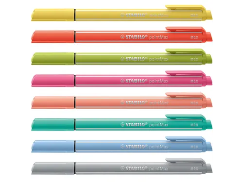 Viltstift STABILO pointMax 488/8 medium assorti pastel etui à 8 stuks