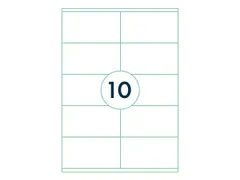 Etiket Rillstab 105x57mm Wit