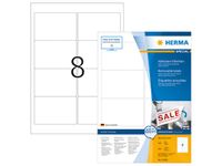 Verwijderbaar papieretiket wit 96x63.5mm 100 vel, 8 etiketten per vel