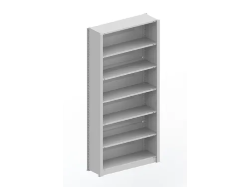 kantoorstelling grondveld HxBxD 2200x1056x335mm 6 OH Stalen Ral7035