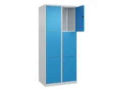 lockerkast,HxBxD 1850x800x500mm,2x3vakken,vak B 400mm,cil.-slot