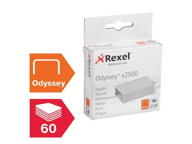 Nieten Rexel Odyssey verzinkt 2500 stuks