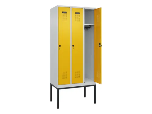 locker,HxBxD 2120x900x500mm,3vak,vak B 300mm,draaigrendel