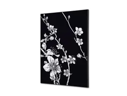 Wanddecoratie Textiel Set A2 Japanse Bloesem Zwart
