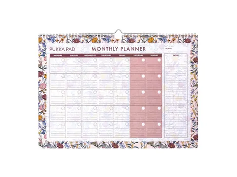Maandplanner Pukka Pad Bloom 30x42cm ongedateerd beige