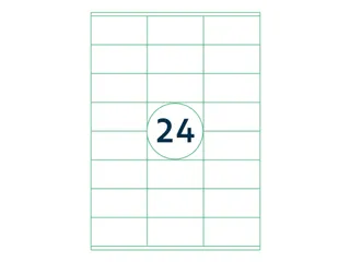 Etiket Rillstab 70x36mm Wit 2400 Stuks - 4