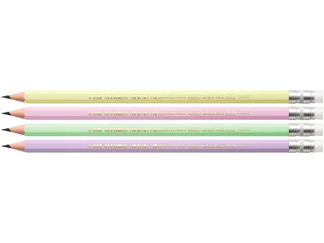 Potlood Bic Evolution HB met gom pastel assorti