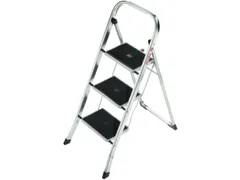 vouwtrapje,3treden m. antislipmatten,bordes H 690mm