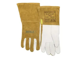 Weldas 10-10007 lederen lashandschoenen, wit, maat XL, per 60 paar - 1