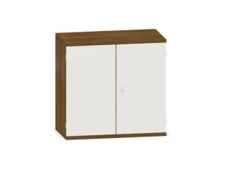 kantoorkast,HxBxD 770x800x430mm,decor romp noten,decor front wit - 2