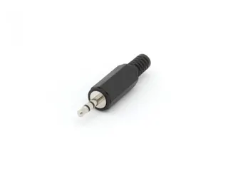 Mannelijke 3.5mm Stereo Jack Plastic Zwart - 1