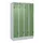 Z-garderobekast,HxBxD 1950x1200x500mm,vak B 150/300mm,draaigrendel