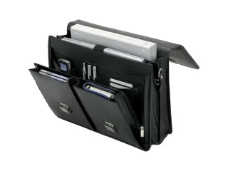 Aktetas Alassio Veneto Zwart Leder 15 inch laptop - 4