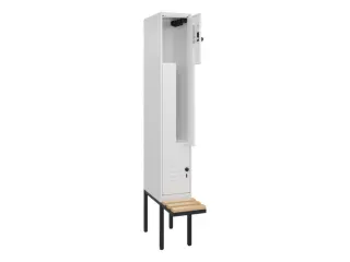 Z-garderobekast,HxBxD 2120x300x815mm,2vak,vak B 300mm,draaigrendel - 2