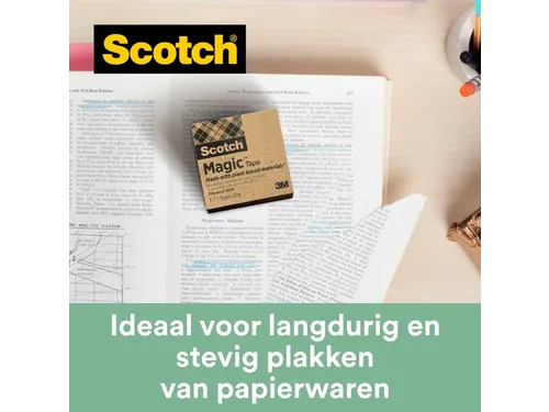 Plakband Scotch Magic 900 19mmx30m onzichtbaar mat