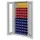 kast met sleufplaat m. bakken,HxBxD 1950x1000x410mm,92bakken PE
