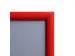 Cadre clipsable A2 Coins biseautés Rouge 25mm