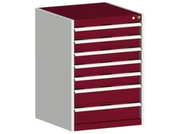 ladekast HxBxD 900x650x650mm 7laden romp RAL7035 front RAL3004