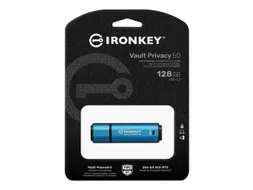 Kingston Technology IronKey Vault Privacy 50 USB Stick 128GB Blauw