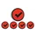Impressiemagneet Check 35mm Rood
