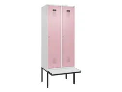 locker met bank,HxBxD 2120x800x815mm,2vak,vak B 400mm,cilinderslot