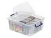 Boîte de rangement Couvercle double accès 24L transparent