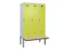 locker met bank,voor scheiding van kleding,HxBxD 2120x1200x815mm,3vak