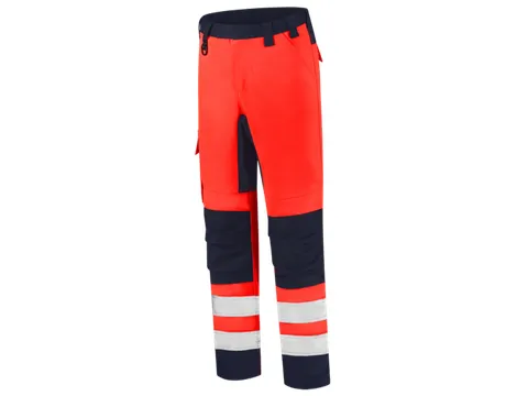 Tricorp 503011 Werkbroek High Vis Bicolor Fluor rood/navy maat 54