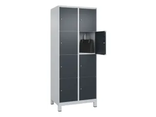 lockerkast,HxBxD 1950x800x500mm,2x4vakken,vak B 400mm,cil.-slot,voeten - 1
