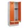 locker met bank,HxBxD 1950x800x815mm,2vak,vak B 400mm,cilinderslot