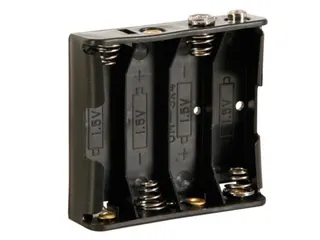 Batterijhouder Voor 4 x AA-CEL (Voor Batterijclips) - 1
