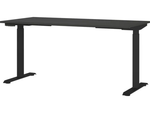 Elektrisch ihv bureau,HxBxD 720-1200x1600x800mm,blad grafiet