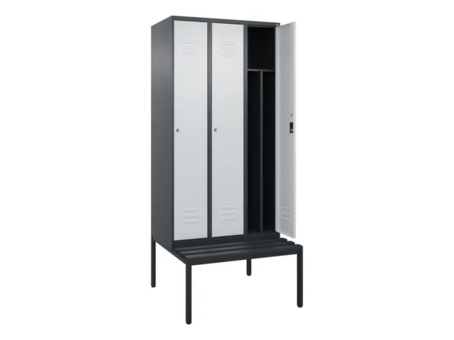 locker voor scheiding van kleding,HxBxD 2120x900x815mm,3vak