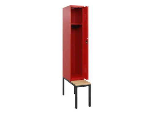 locker met bank,HxBxD 1950x300x815mm,1vak,vak B 300mm,cilinderslot