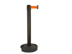 Afzetsysteem Paal Pvc HxØ 970x90mm Band Oranje Paal Zwart