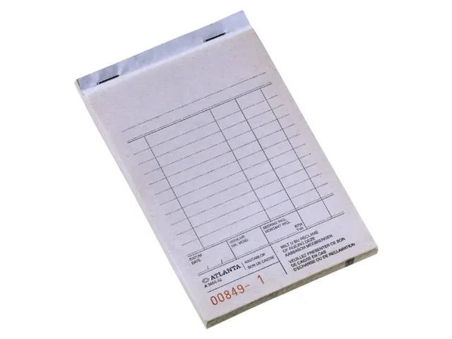 Kassablok Djois Atlanta met kopie (carbon) 142x100mm 50x2vel houtvrij