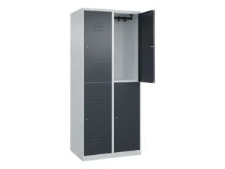 dubbeldekse locker,HxBxD 1850x800x500mm,2x2vak.,vak B 400mm - 2