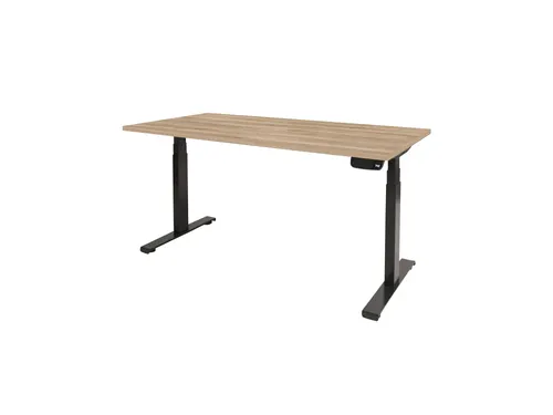 Dextro Plus Zit-sta Bureau Elektrisch 120x80 honey castello 25mm zwart