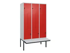 Z-garderobekast,HxBxD 2120x1200x815mm,6vak,vak B 400mm,draaigrendel