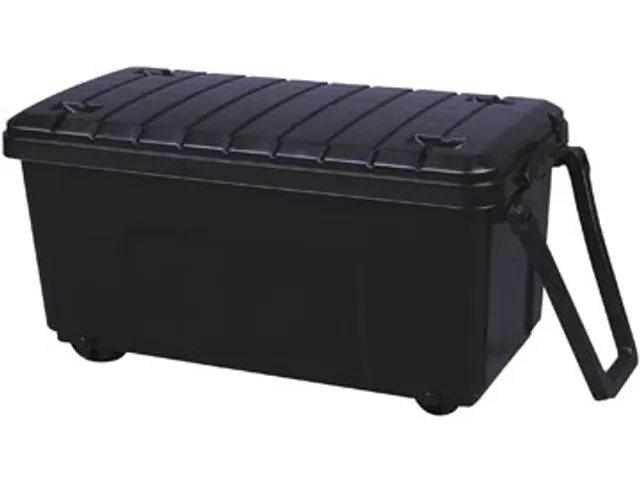 Boîte de rangement Really Useful Box sur roulettes 64 litres noir