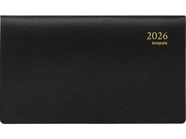 Agenda 2026 Brepols Omniplan Genova 7dagen/2pagina's spiraal zwart