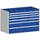 ladekast 800x1300x750mm 6laden zware lasten RAL7035 front RAL5010